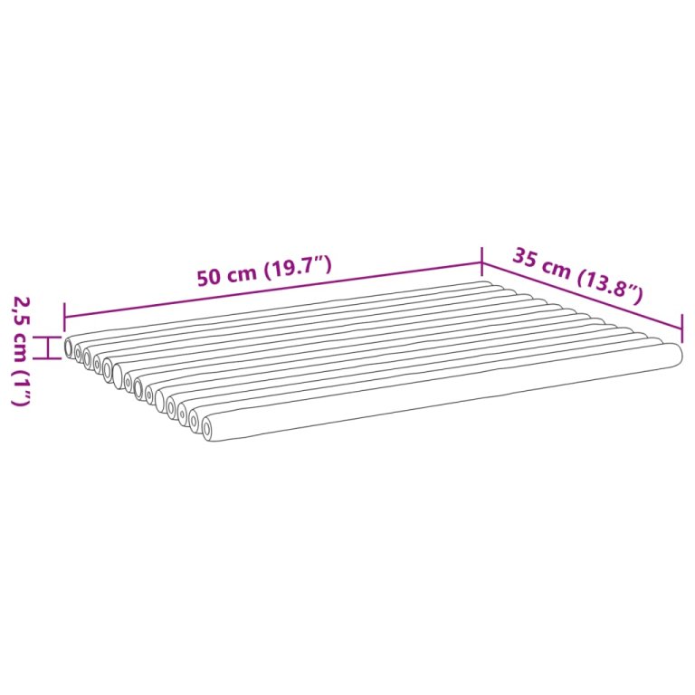 Prostirke za kadu 2 kom 50 x 35 cm od bambusa