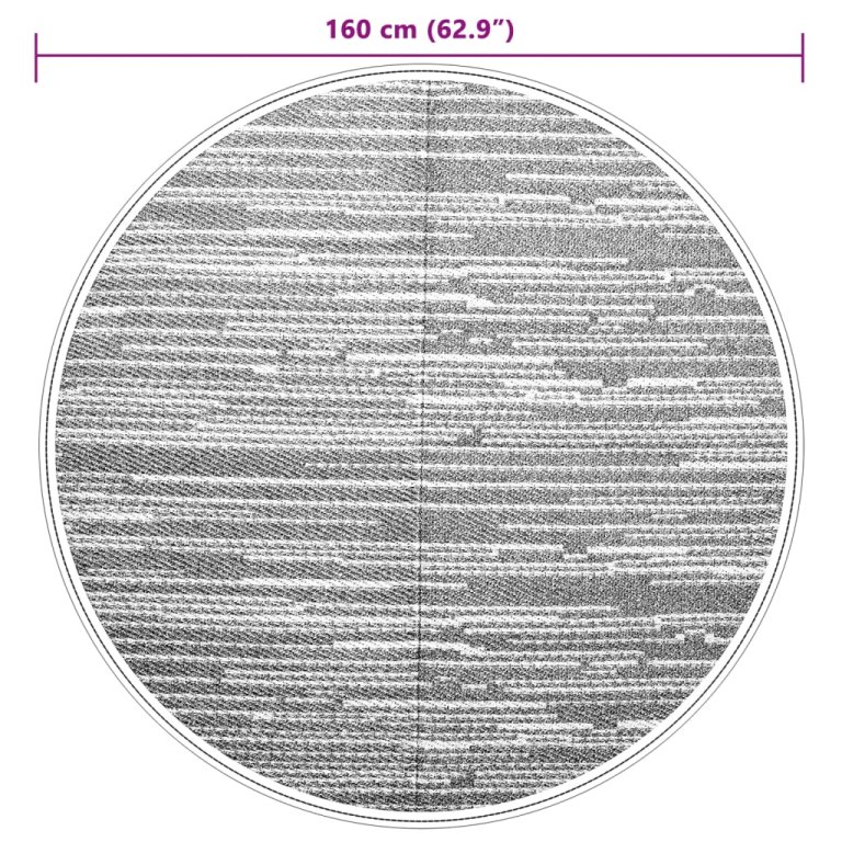 Vanjski tepih smeđi Ø 160 cm PP