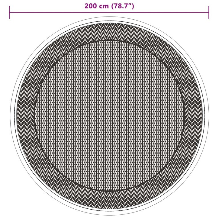 Vanjski tepih zeleni Ø 200 cm PP