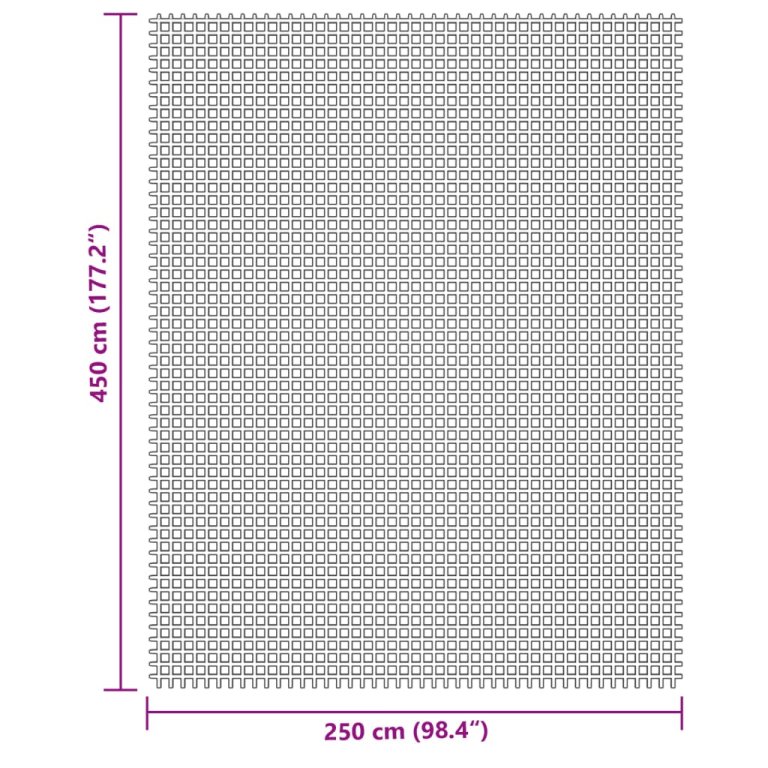 Podna prostirka za kampiranje svjetlosiva 4,5 x 2,5 m