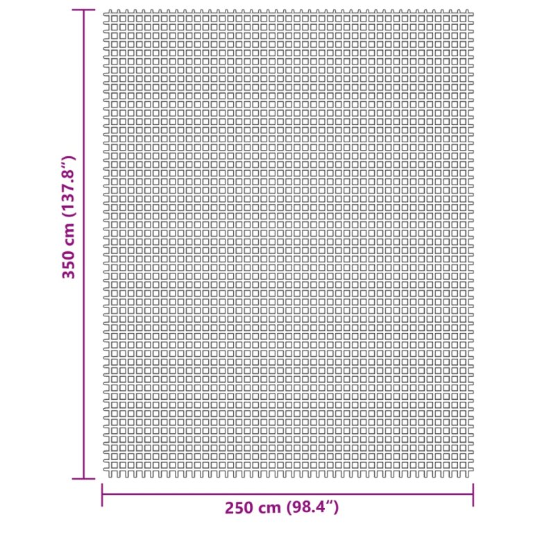 Podna prostirka za kampiranje svjetlosiva 3,5 x 2,5 m