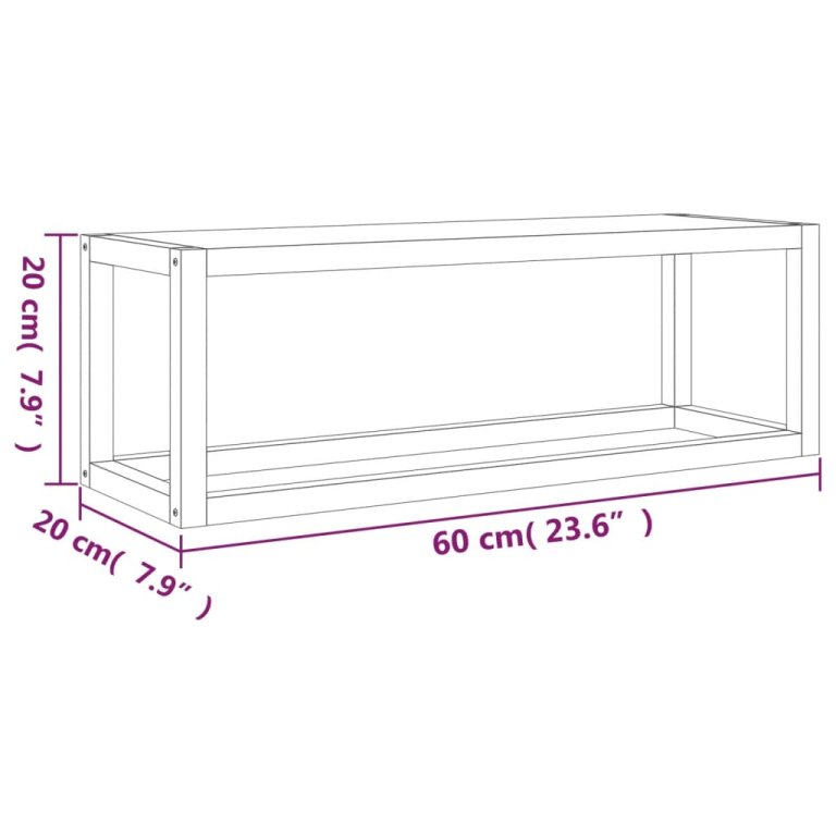 Stalak za ručnike 60 x 20 x 20 cm od masivnog drva oraha