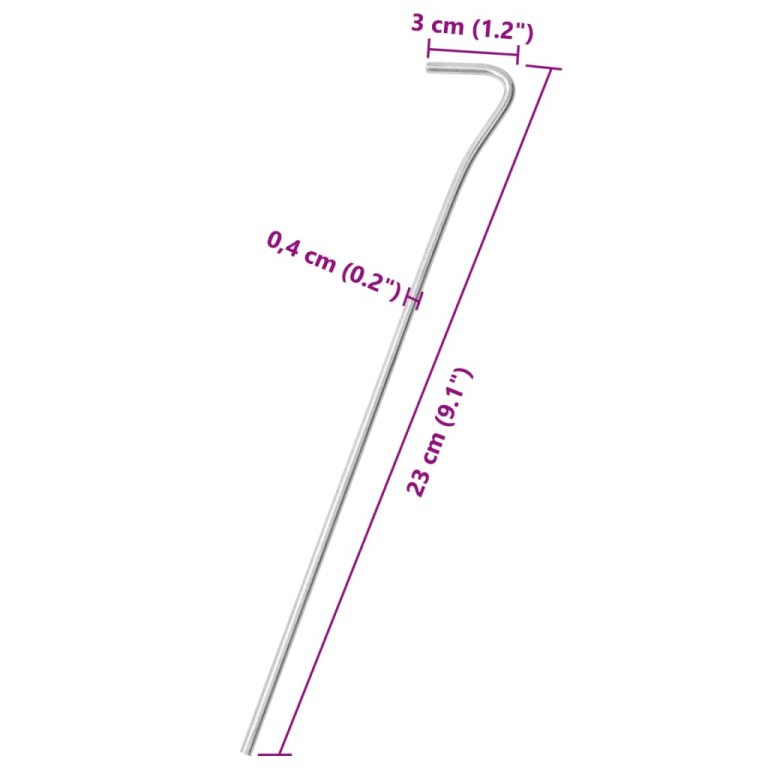 Klinovi za šator 25 kom 23 cm Ø 4 mm od pocinčanog čelika