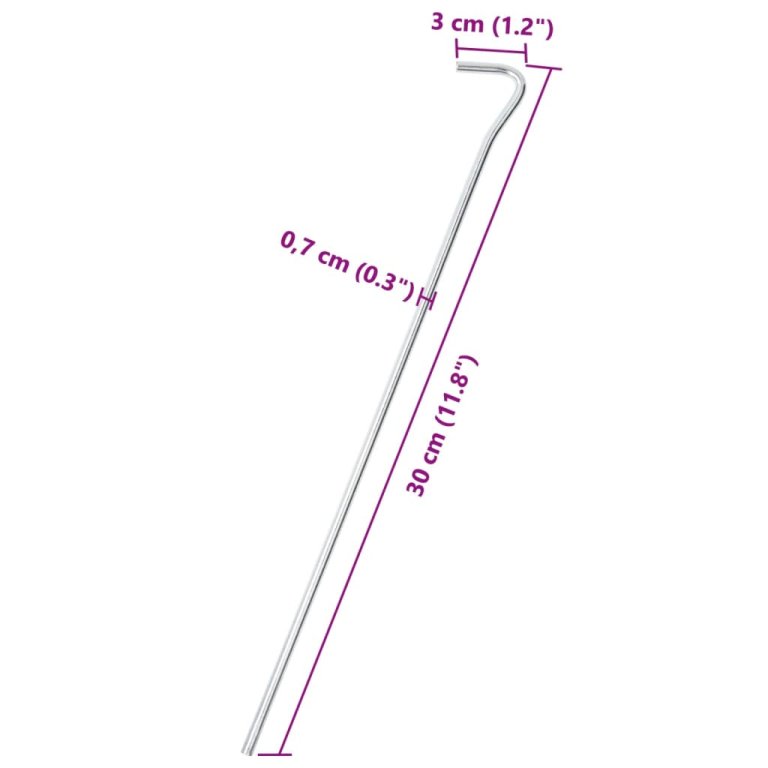 Klinovi za šator 25 kom 30 cm Ø 7 mm od pocinčanog čelika