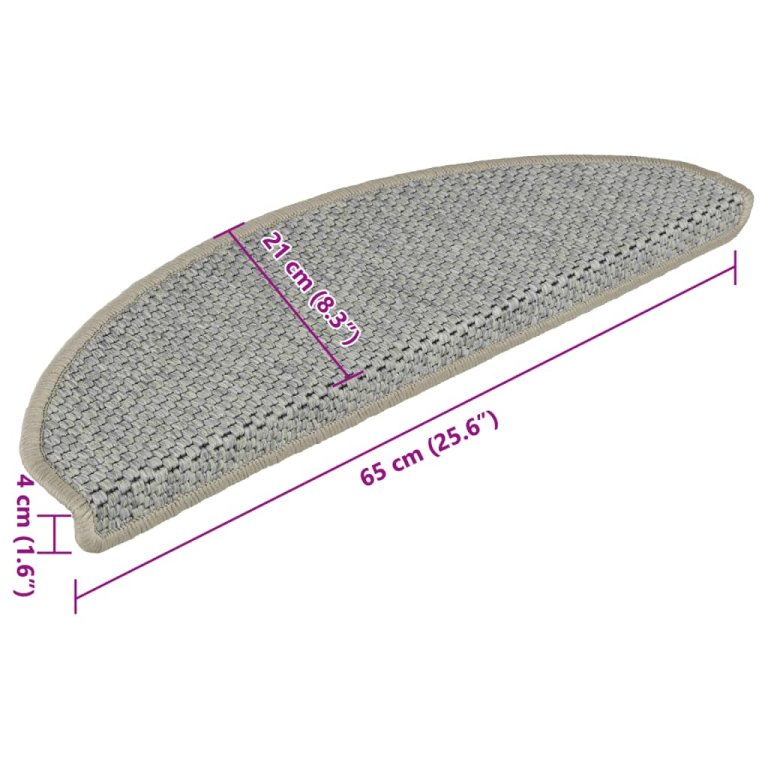 Samoljepljivi otirači za stube 15 kom 65x21x4 cm svjetlozeleni