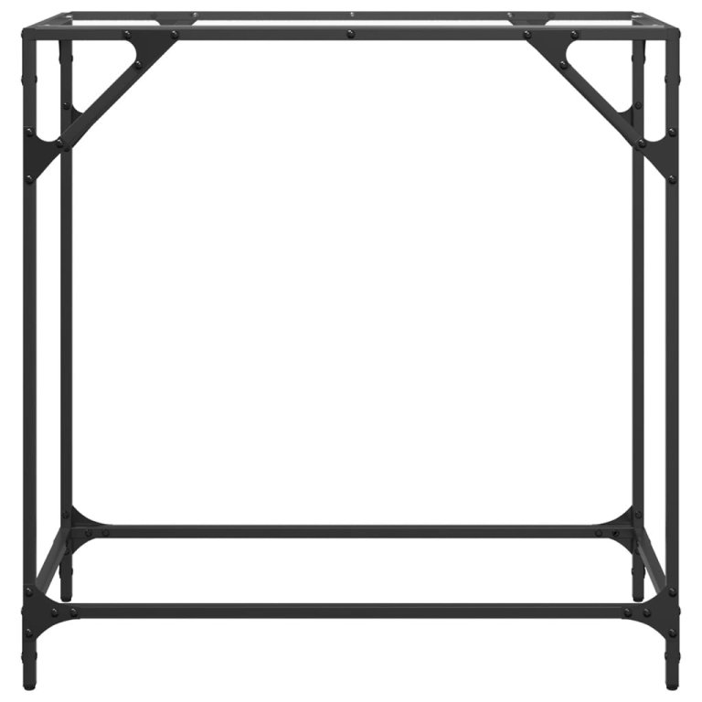 Stolić s prozirnom staklenom površinom 80x35x81 cm čelik