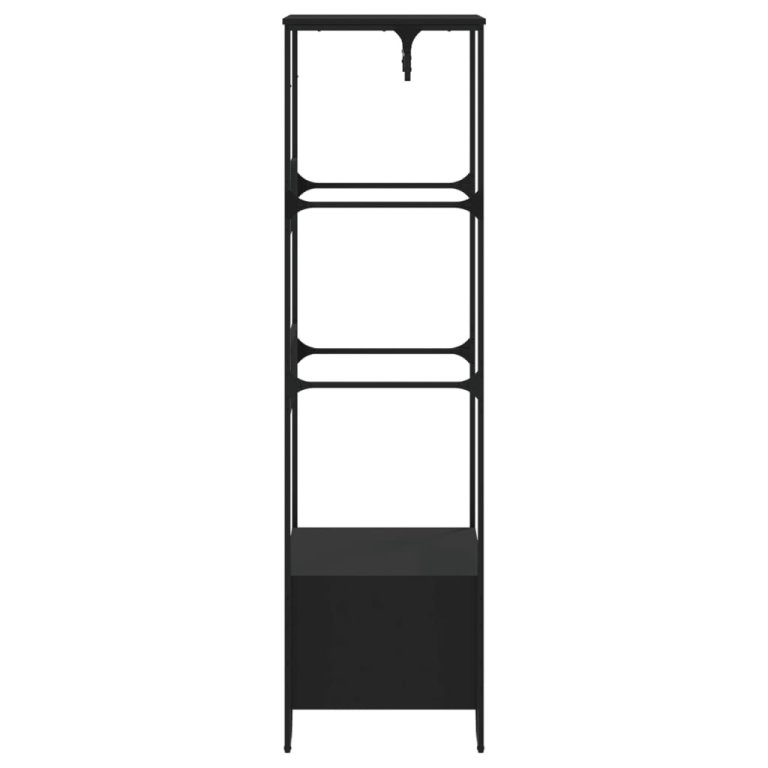 Ormar crni 90 x 50 x 180 cm od konstruiranog drva