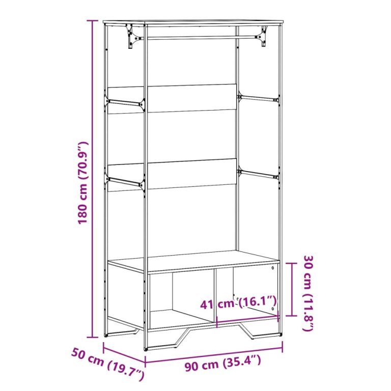 Ormar crni 90 x 50 x 180 cm od konstruiranog drva