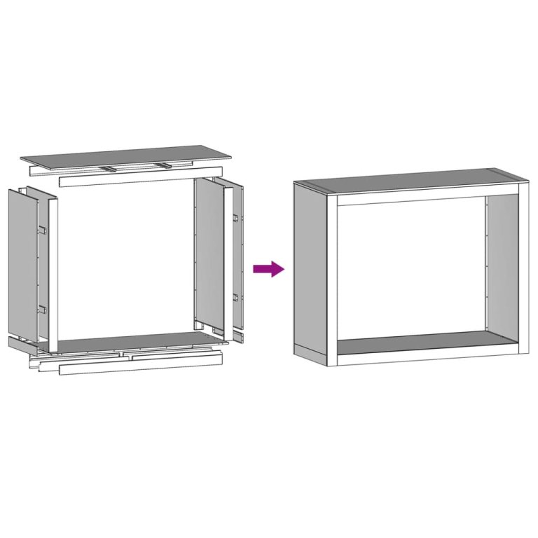 Stalak za drva za ogrjev antracit 100x40x80 cm čelični