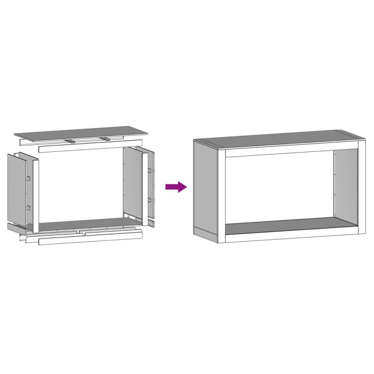 Stalak za drva za ogrjev crni 100x40x60 cm čelični