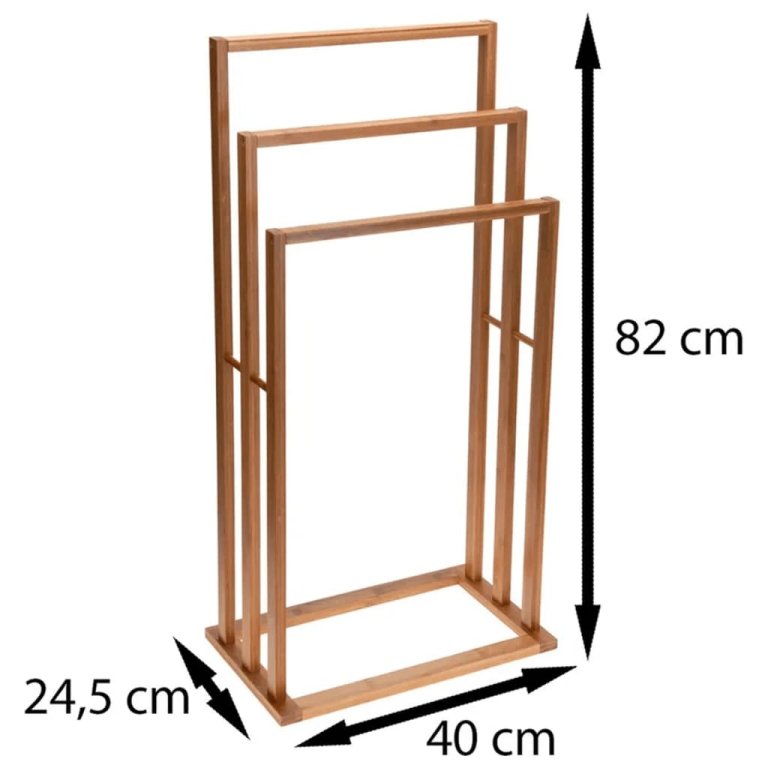 Bathroom Solutions stalak za ručnike s 3 prečke od bambusa